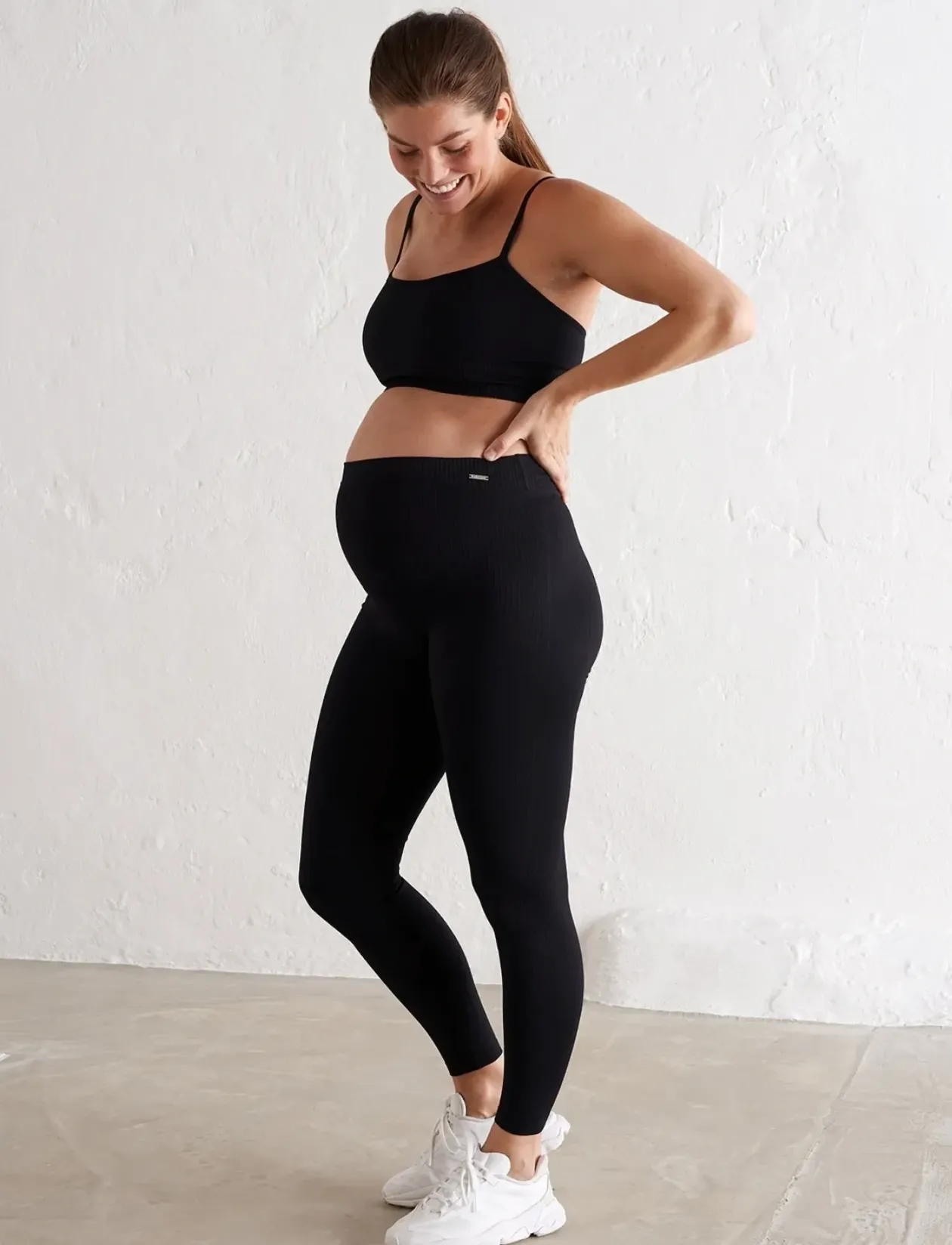 Maternity Ribbed Seamless Tights - Graviditetstights