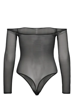 Mesh Off-Shoulder Bodysuit - Bodies & slips