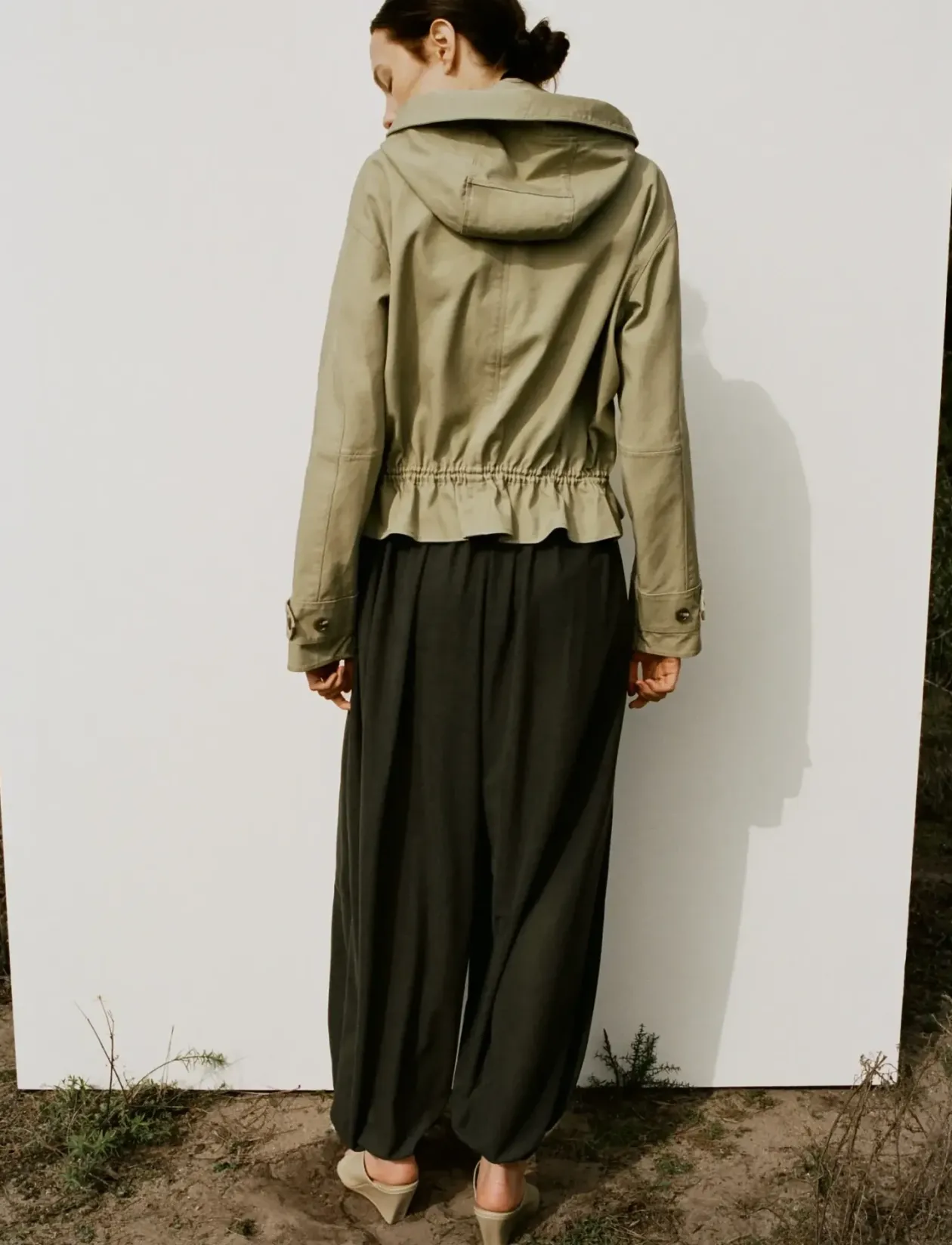 Mid-rise harem pants - Bukser med brede ben