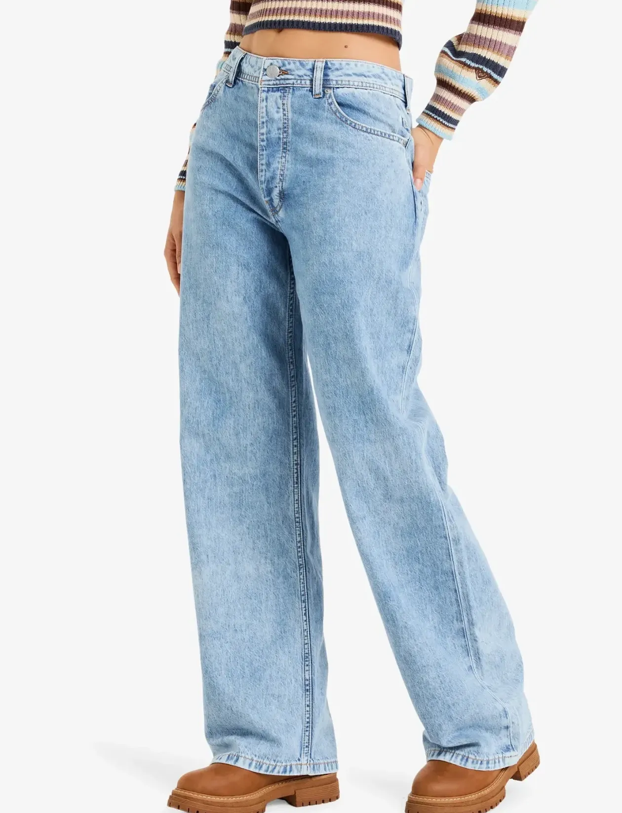 MILLA WIDE LEG REGULAR BEAU BL - Brede jeans