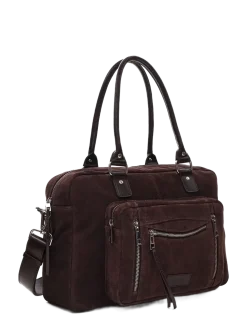 Mille Suede Chocolate - Top handle tasker
