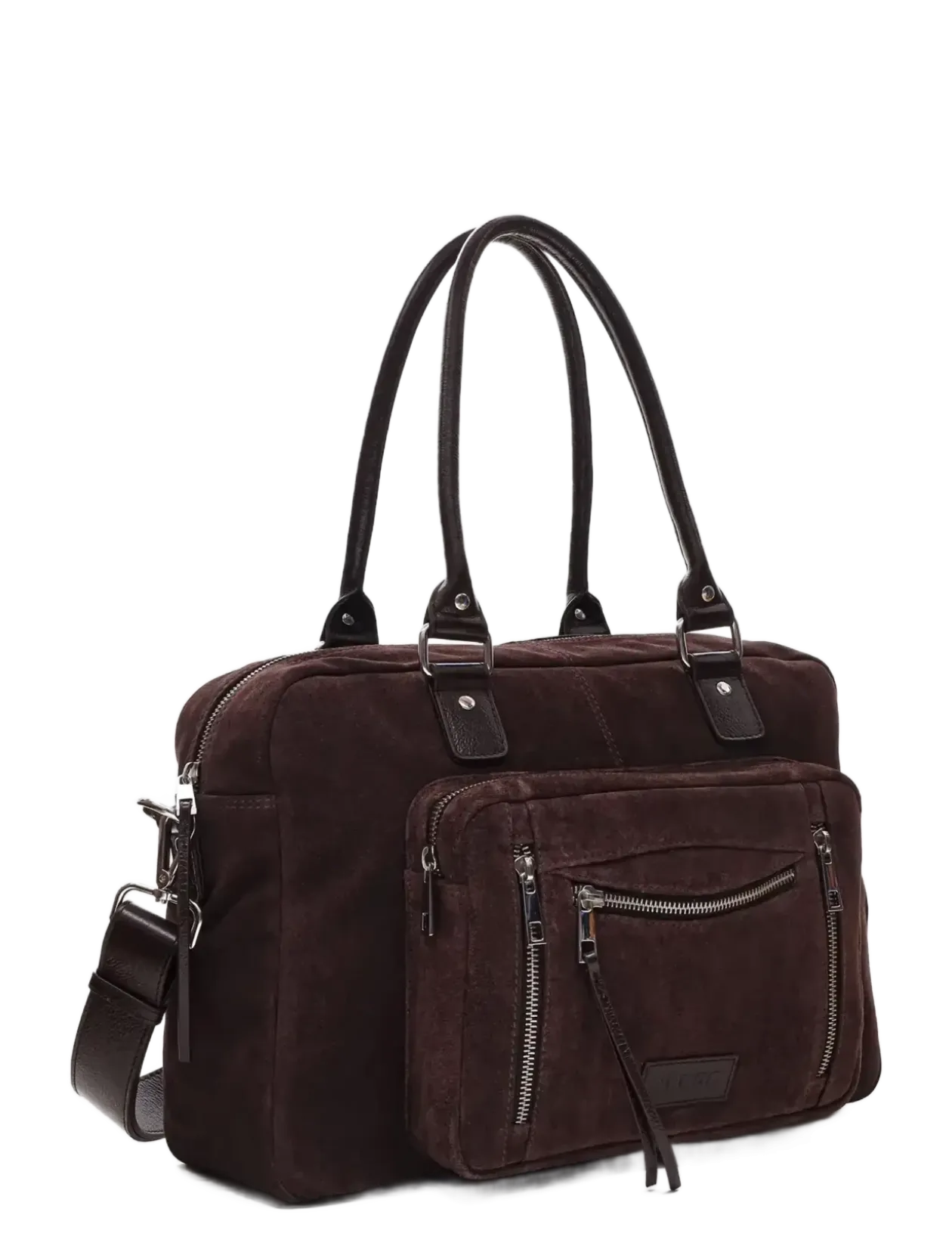 Mille Suede Chocolate - Top handle tasker