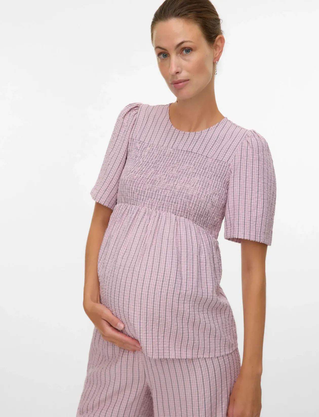 MLIDA 2/4 SMOCK WO TOP - Kortærmede bluser