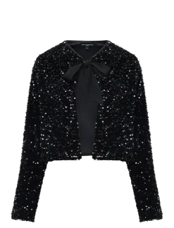 MONET SEQUIN TIE CARDIGAN - Korte blazere