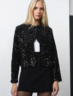 MONET SEQUIN TIE CARDIGAN - Korte blazere