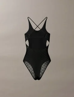 MONOGRAM MESH BODYSUIT - Bodies & slips