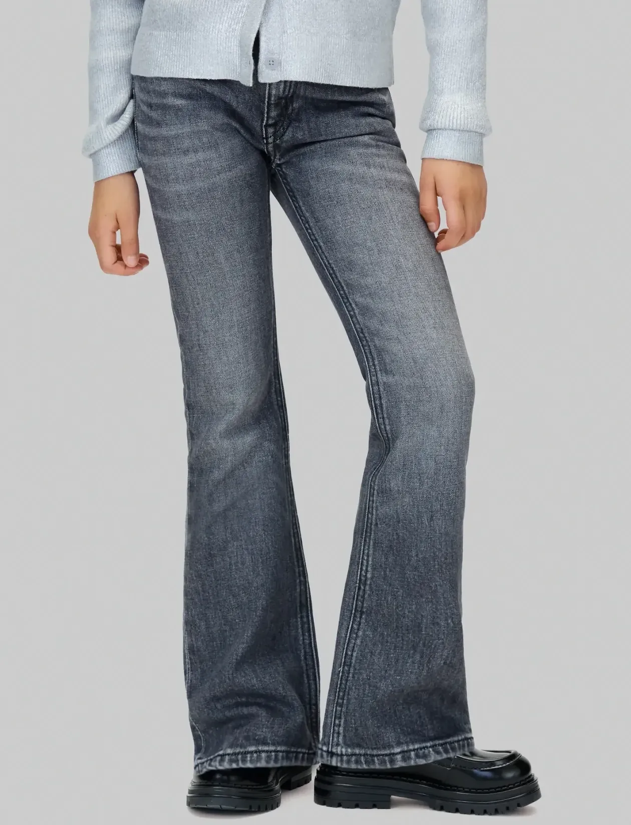 MR FLARE MID GREY STONE - Bootcut jeans