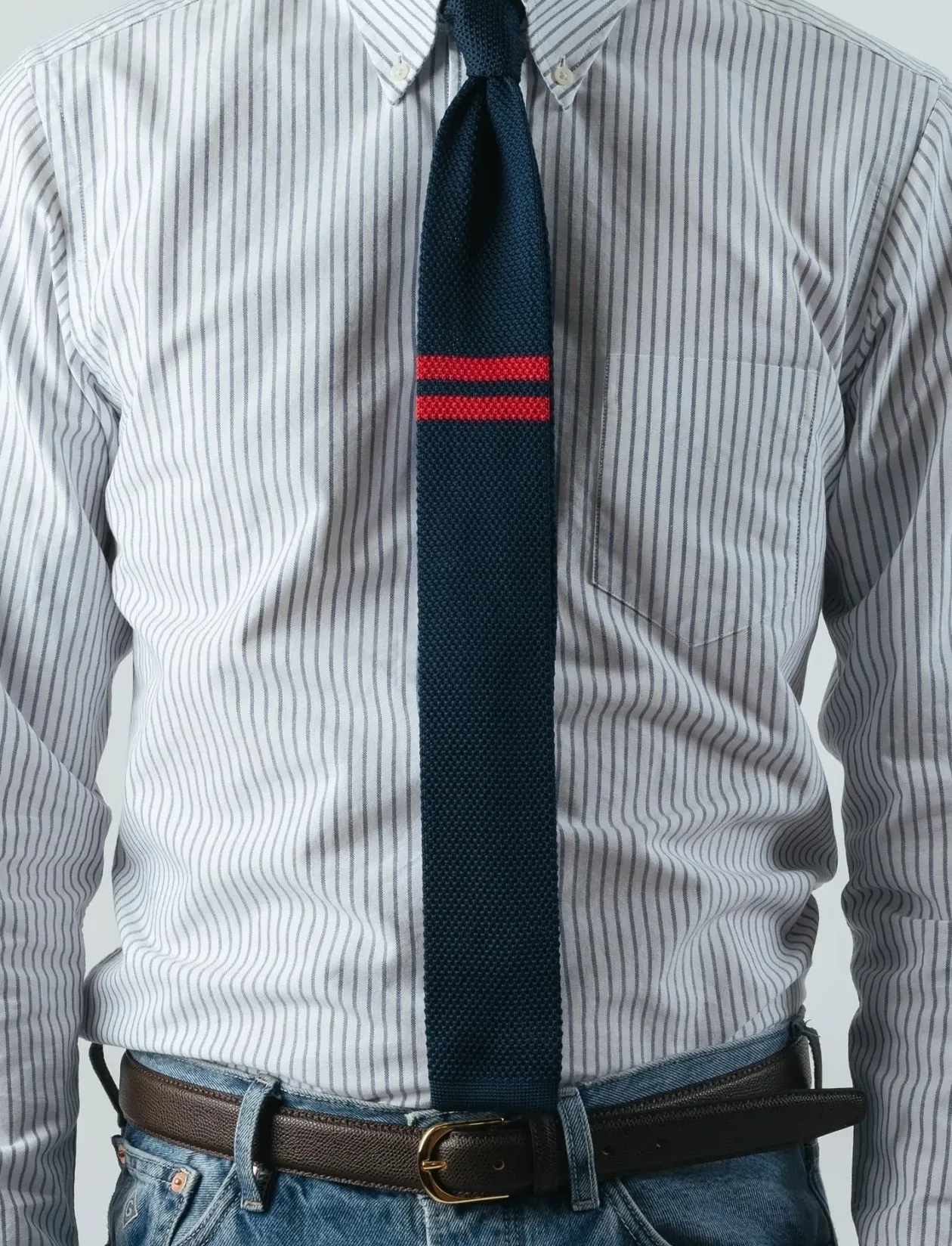 Navy Red Signature Knit - Slips