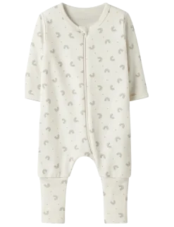 NBFNIGHTSUIT ZIP FF JET RAINBOW NOOS - One-sie