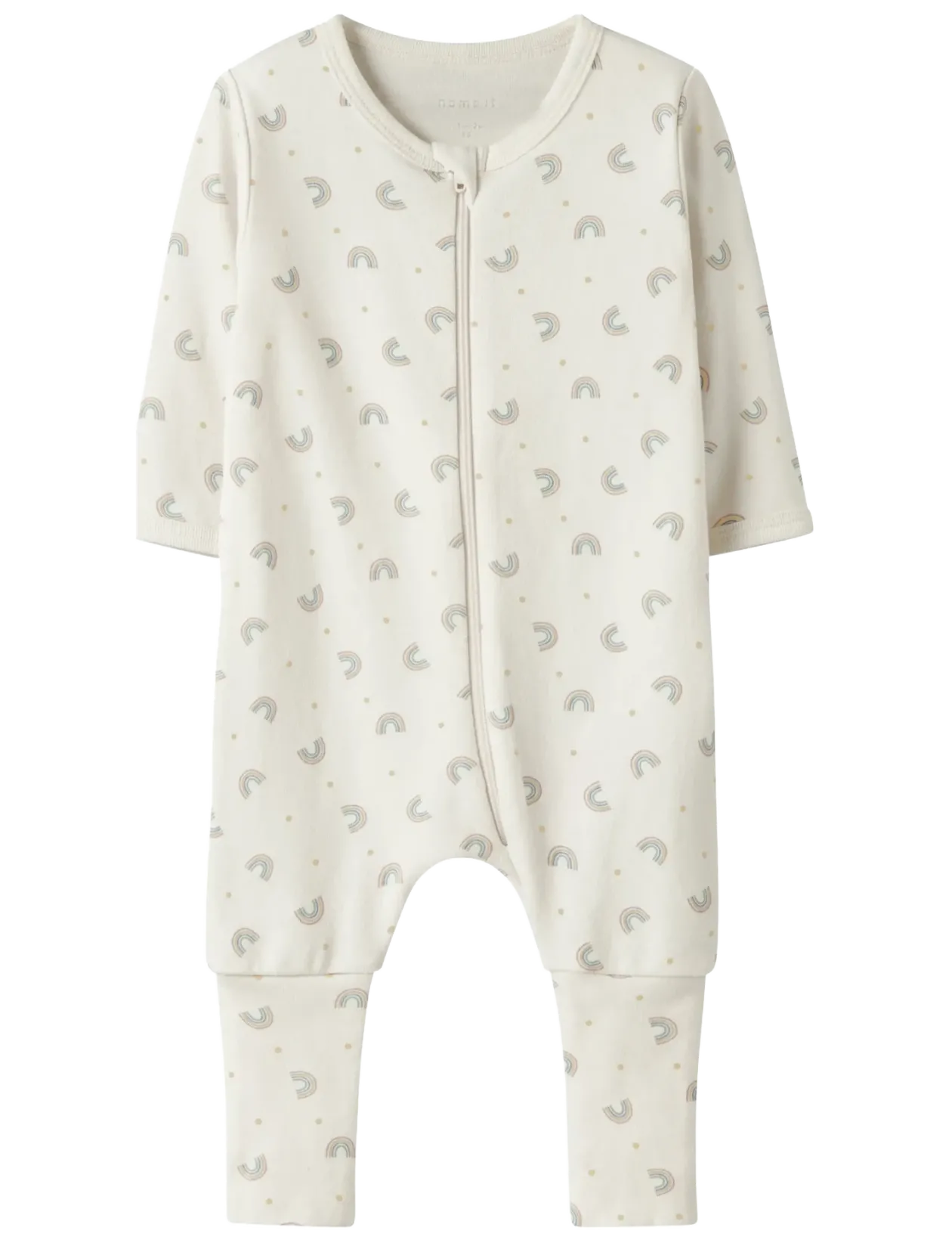 NBFNIGHTSUIT ZIP FF JET RAINBOW NOOS - One-sie