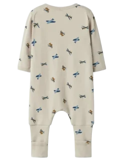 NBMNIGHTSUIT ZIP FF AIRPLANE NOOS - One-sie