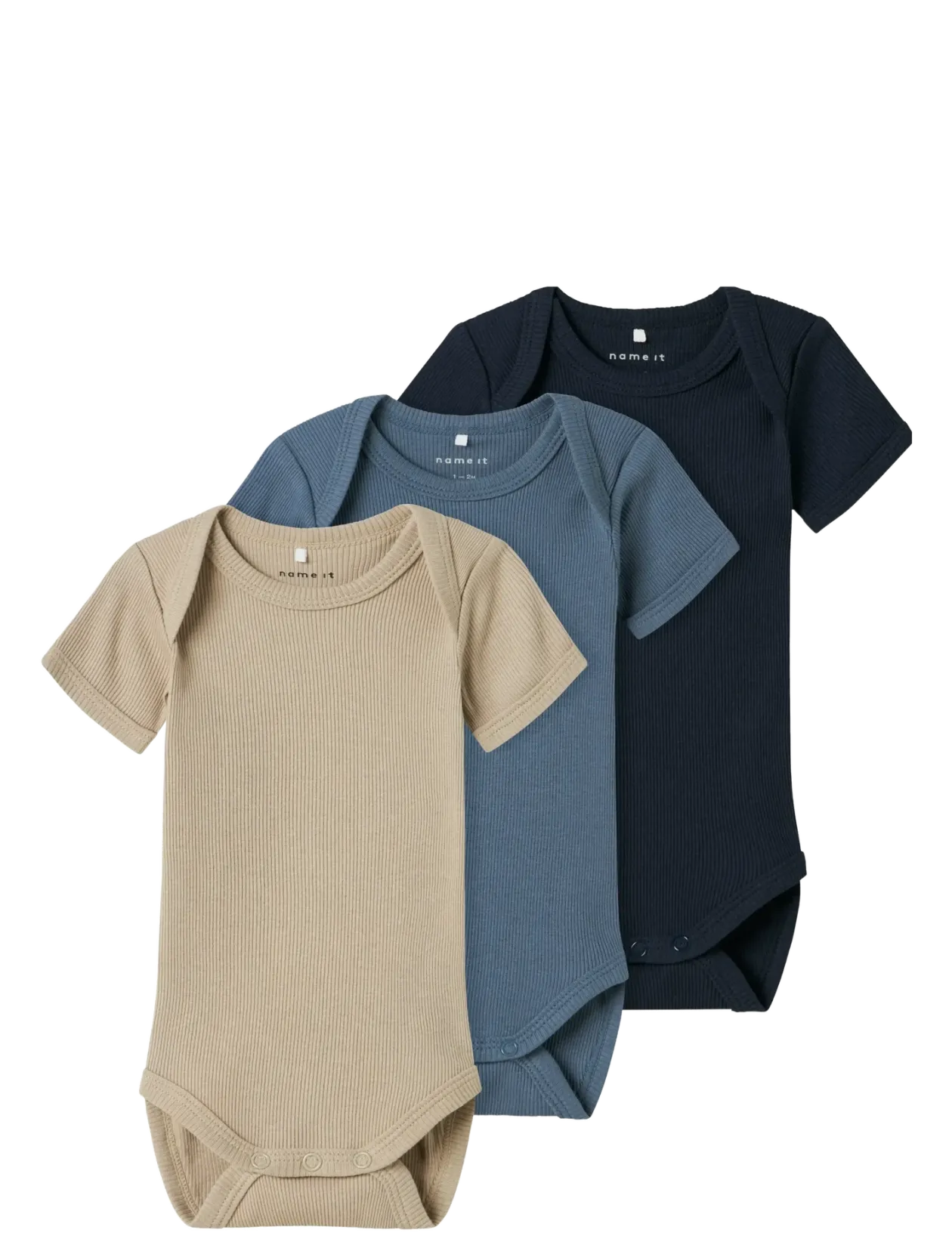 NBNBODY 3P SS SOLID RIB NOOS - Kortærmede bodyer