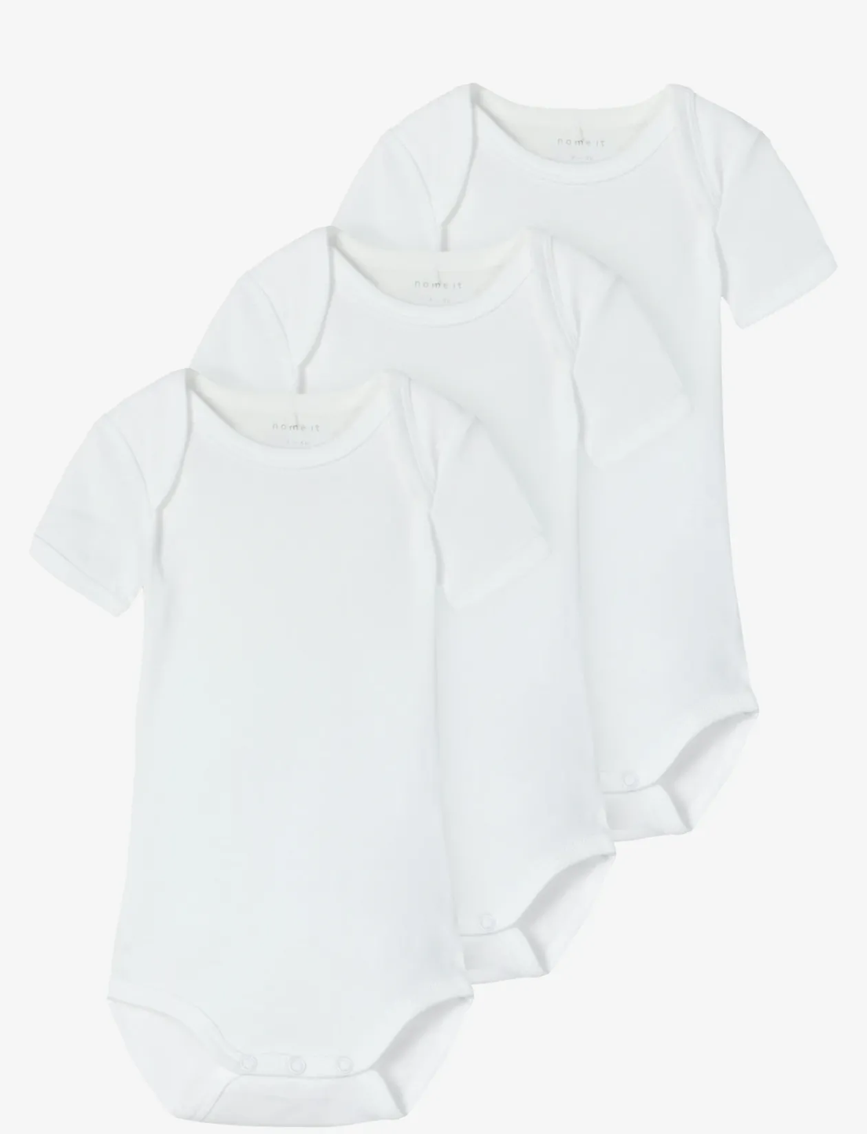 NBNBODY 3P SS SOLID WHITE 4 NOOS - Kortærmede bodyer