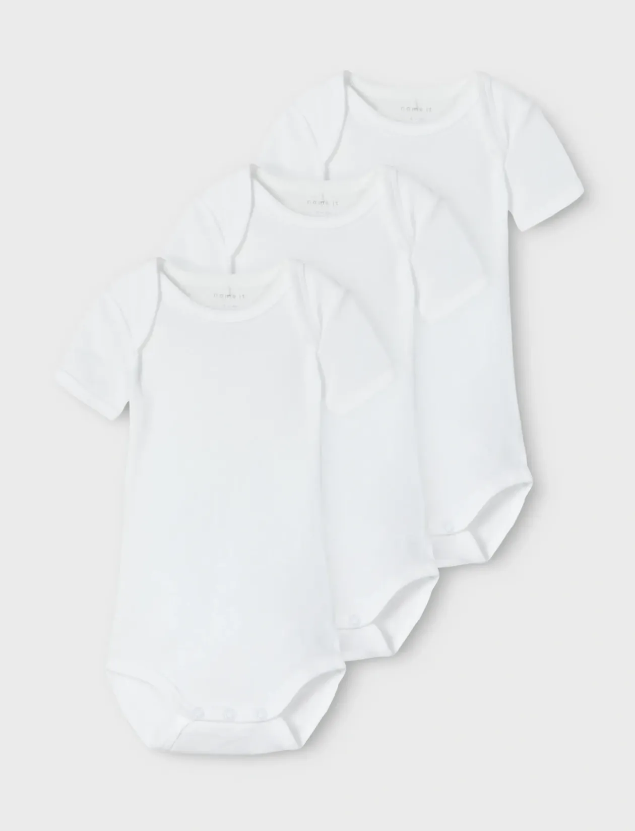 NBNBODY 3P SS SOLID WHITE 4 NOOS - Kortærmede bodyer
