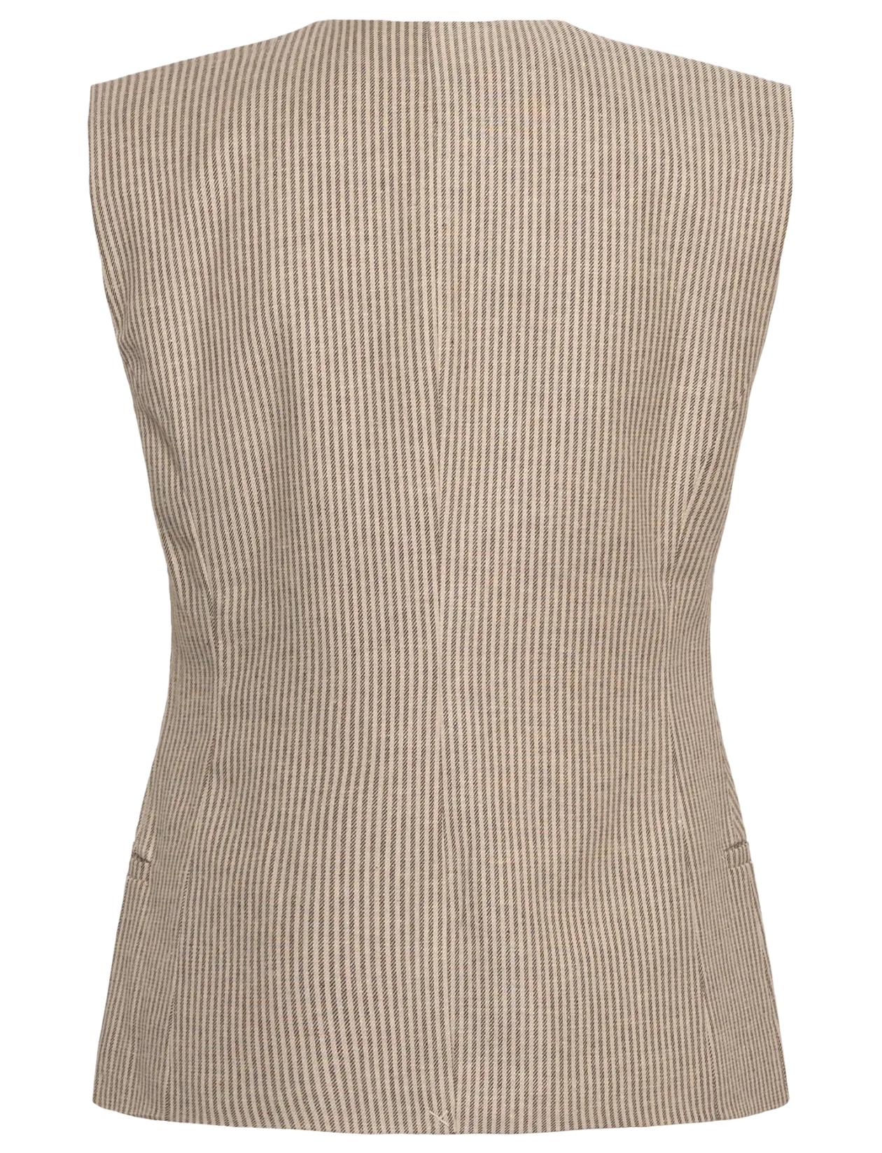 2ND Juell - Striped Linen Blend - Vatterede veste