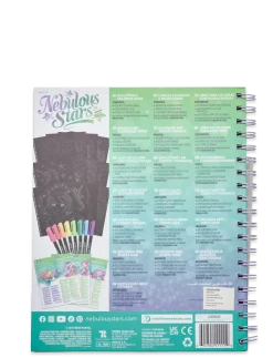 Nebulous Star Black Pages Coloring Book Coralia - Male- & kreabøger