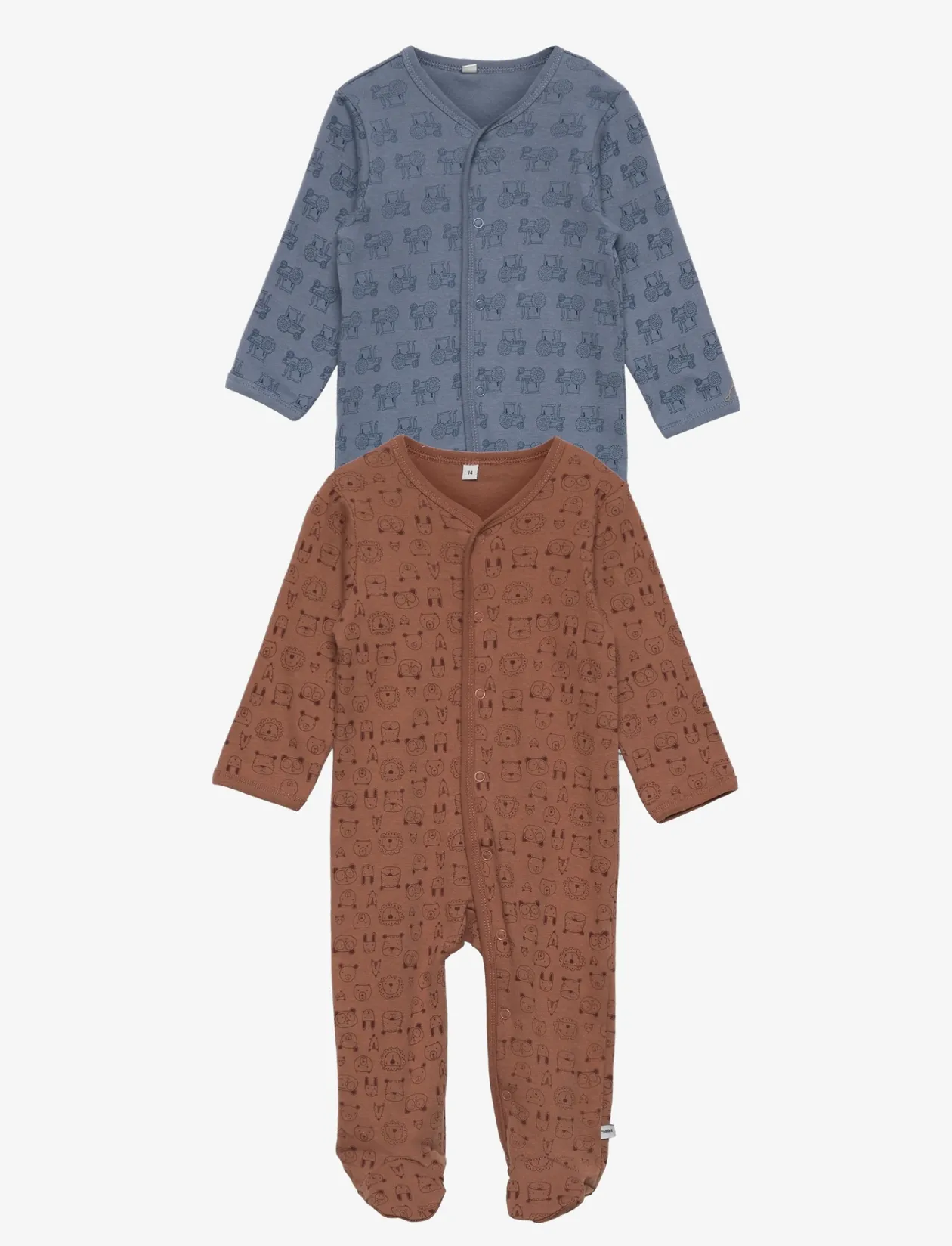 Nightsuit w/f -buttons 2-pack - One-sie