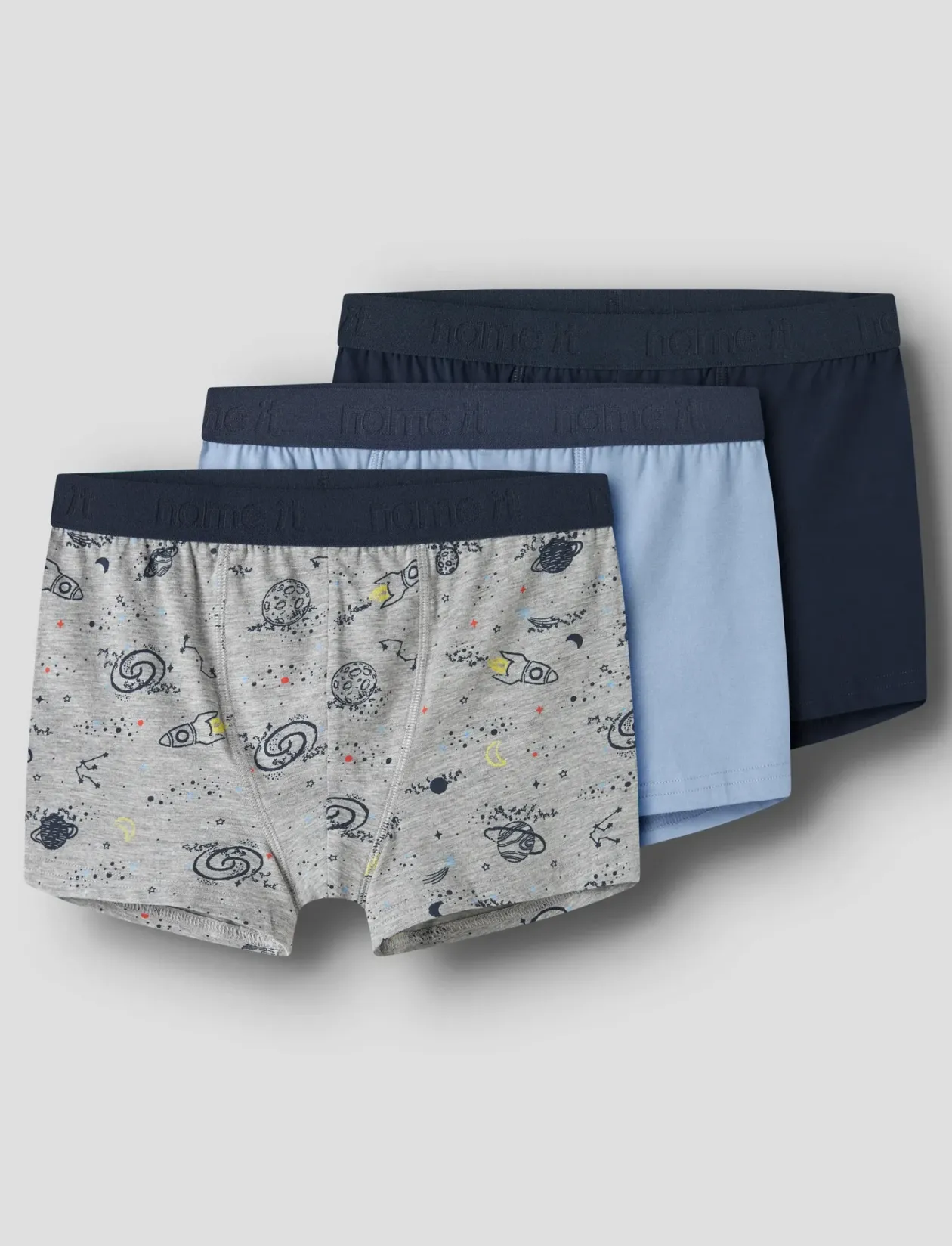 NKMBOXER 3P GREY SPACE NOOS - Underbukser