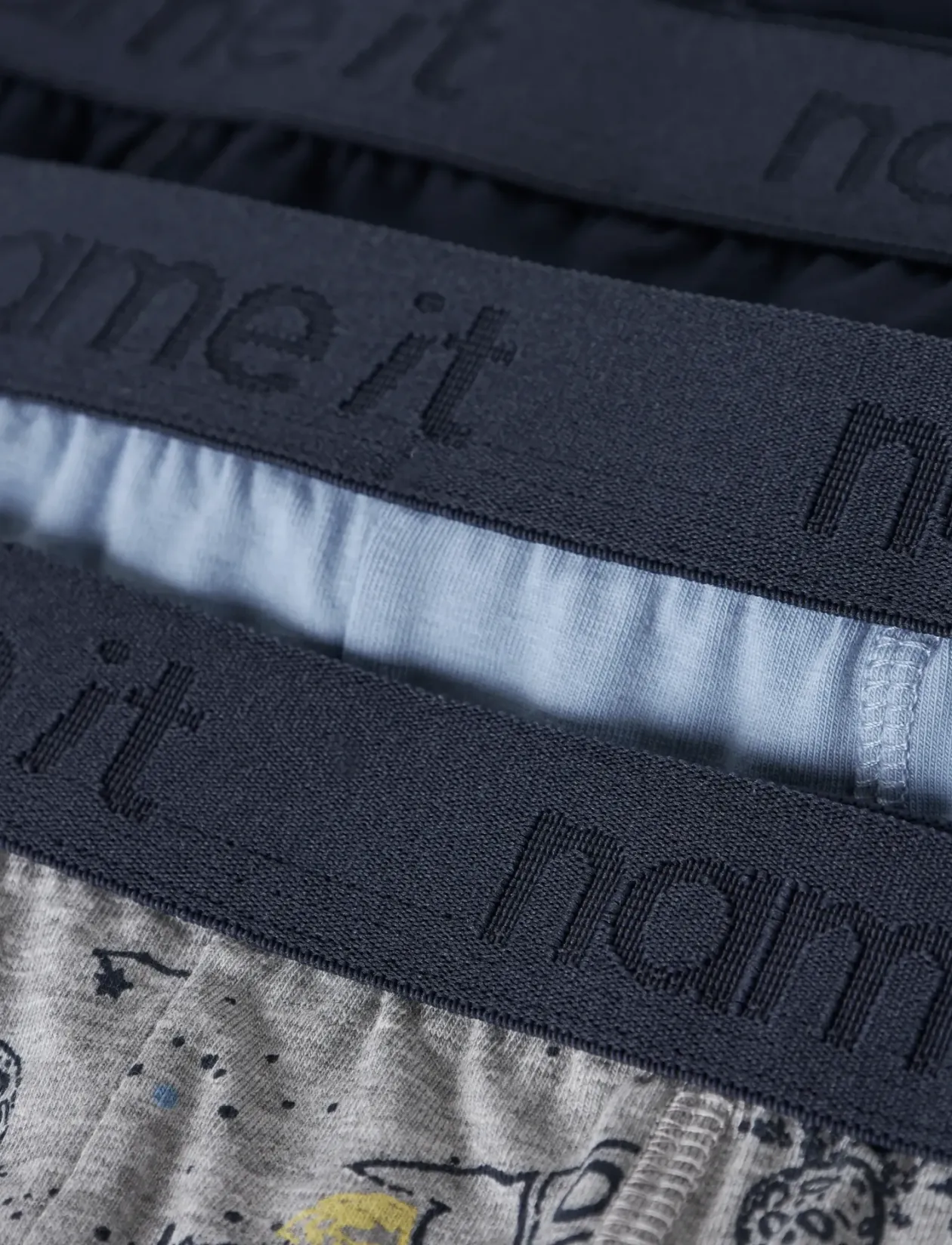 NKMBOXER 3P GREY SPACE NOOS - Underbukser
