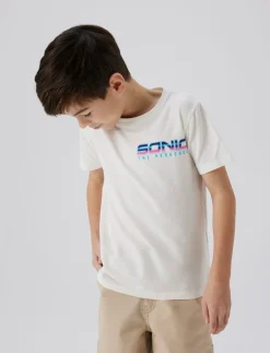 NKMMARCEL SONIC NREG SS TOP SKY - Kortærmede