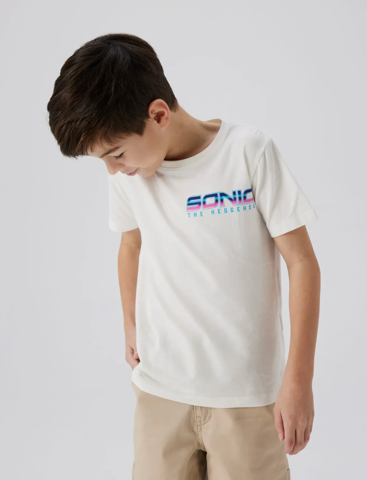 NKMMARCEL SONIC NREG SS TOP SKY - Kortærmede