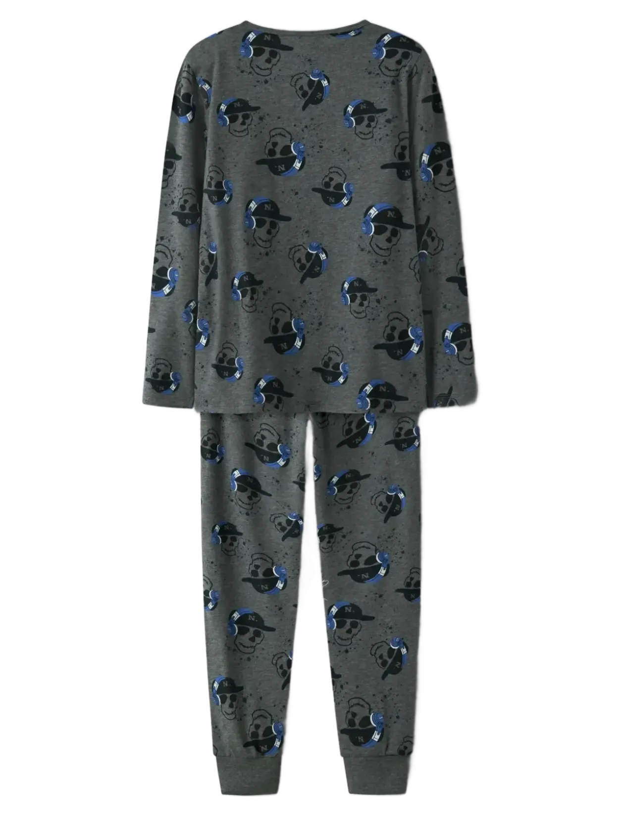 NKMNIGHTSET DARK GREY MEL SKULL NOOS - Sæt