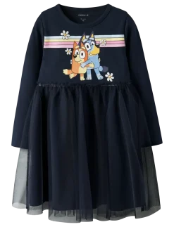 NMFJEAN BLUEY LS TULLE DRESS SKY - Festkjoler