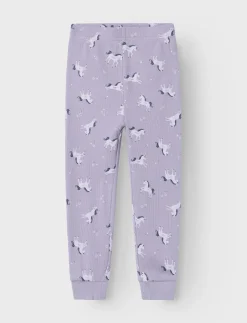 NMFNIGHTSET LAVENDER UNICORN RIB NOOS - Sæt