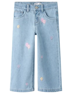 NMFROSE WIDE EMB JEANS 4999-ZA - Brede jeans