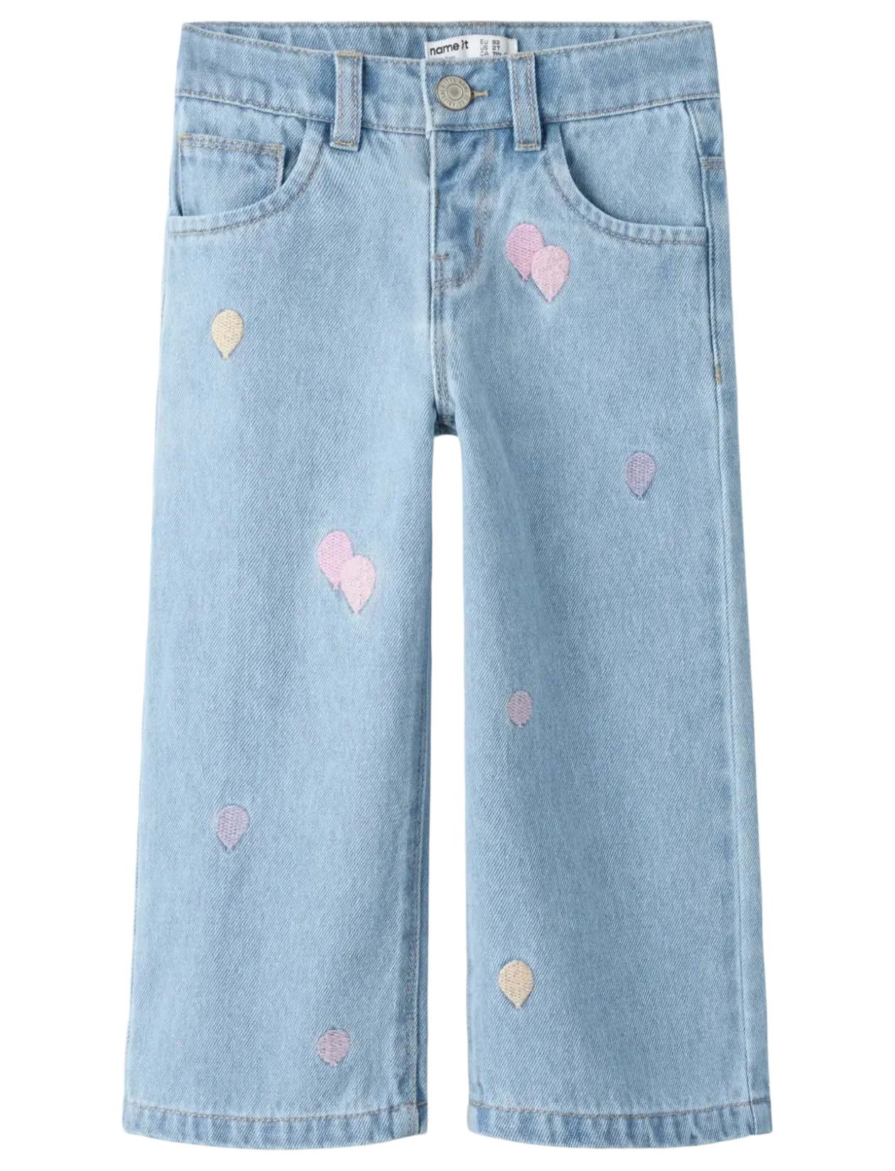 NMFROSE WIDE EMB JEANS 4999-ZA - Brede jeans