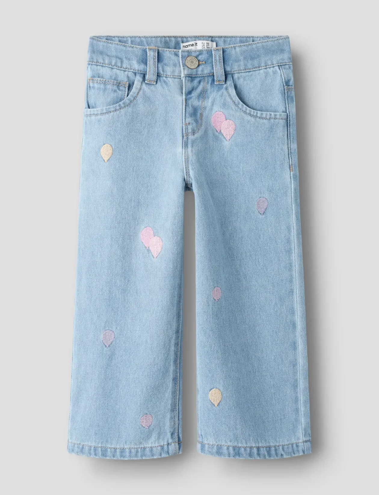 NMFROSE WIDE EMB JEANS 4999-ZA - Brede jeans