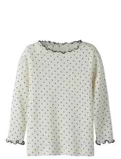 NMFTANIA LS SLIM TOP - Langærmede t-shirts