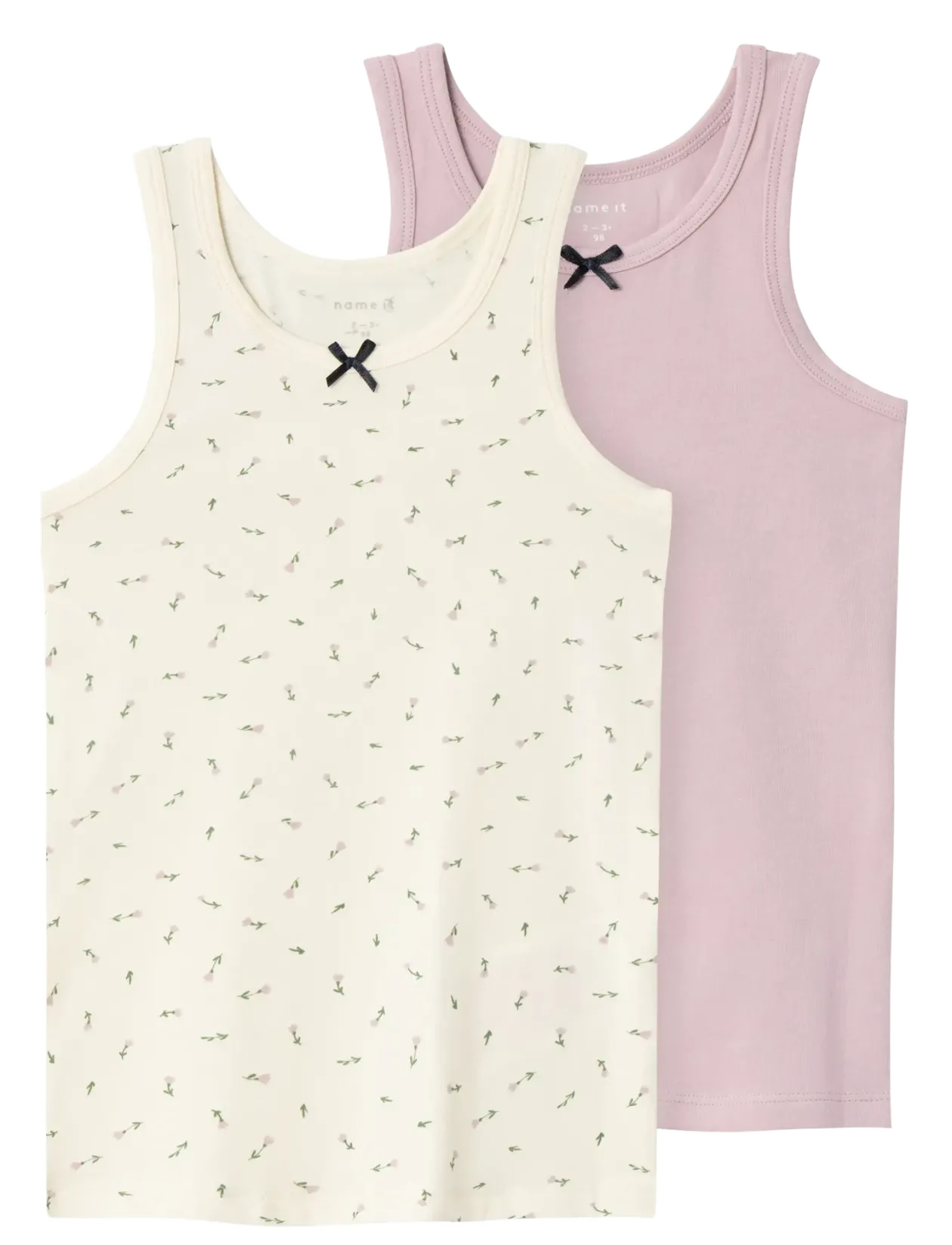 NMFTANK TOP 2P BUTTERCREAM FLORAL NOOS - Overdele