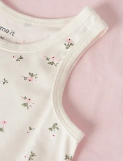 NMFTANK TOP 2P JET STREAM FLOWER NOOS - Ærmeløse