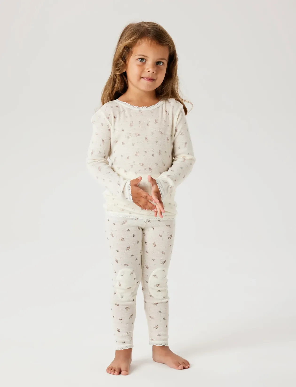 NMFWANG WOOL NEEDLE LEGGING NOOS - Leggings