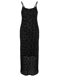 NMLOUISE MESH FLOCK LONG DRESS JRS - Maxikjoler