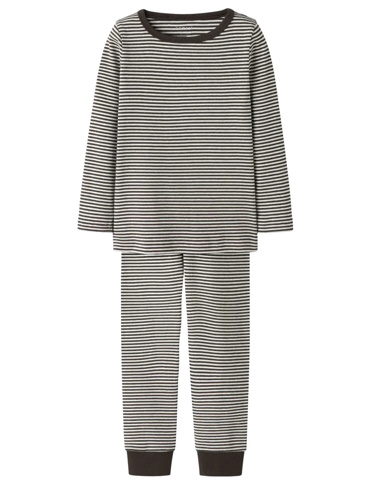NMNNIGHTSET STRIPE RIB NOOS - Sæt