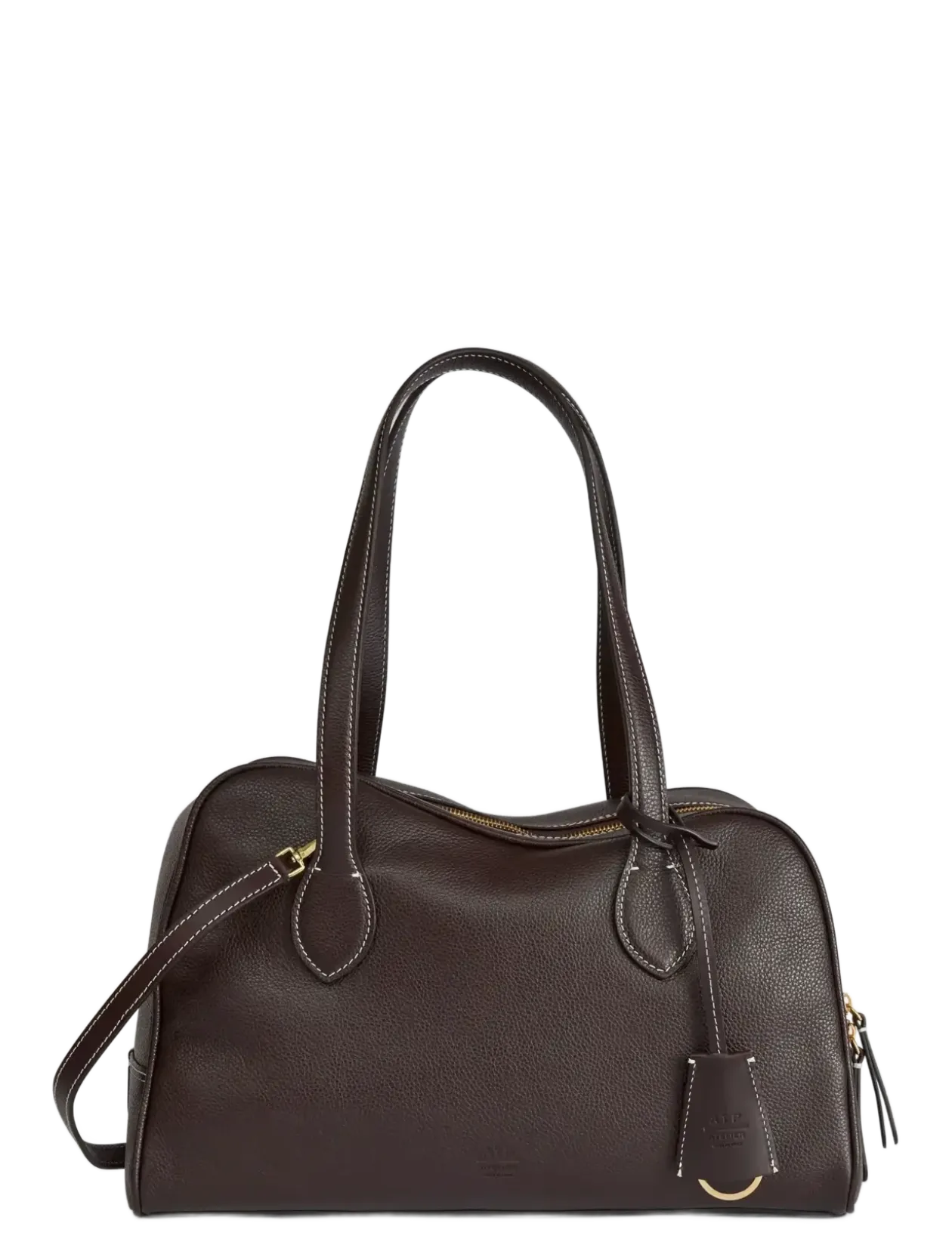 Noale Walnut/Contrast Stitch Grained Calf - Rejsetasker