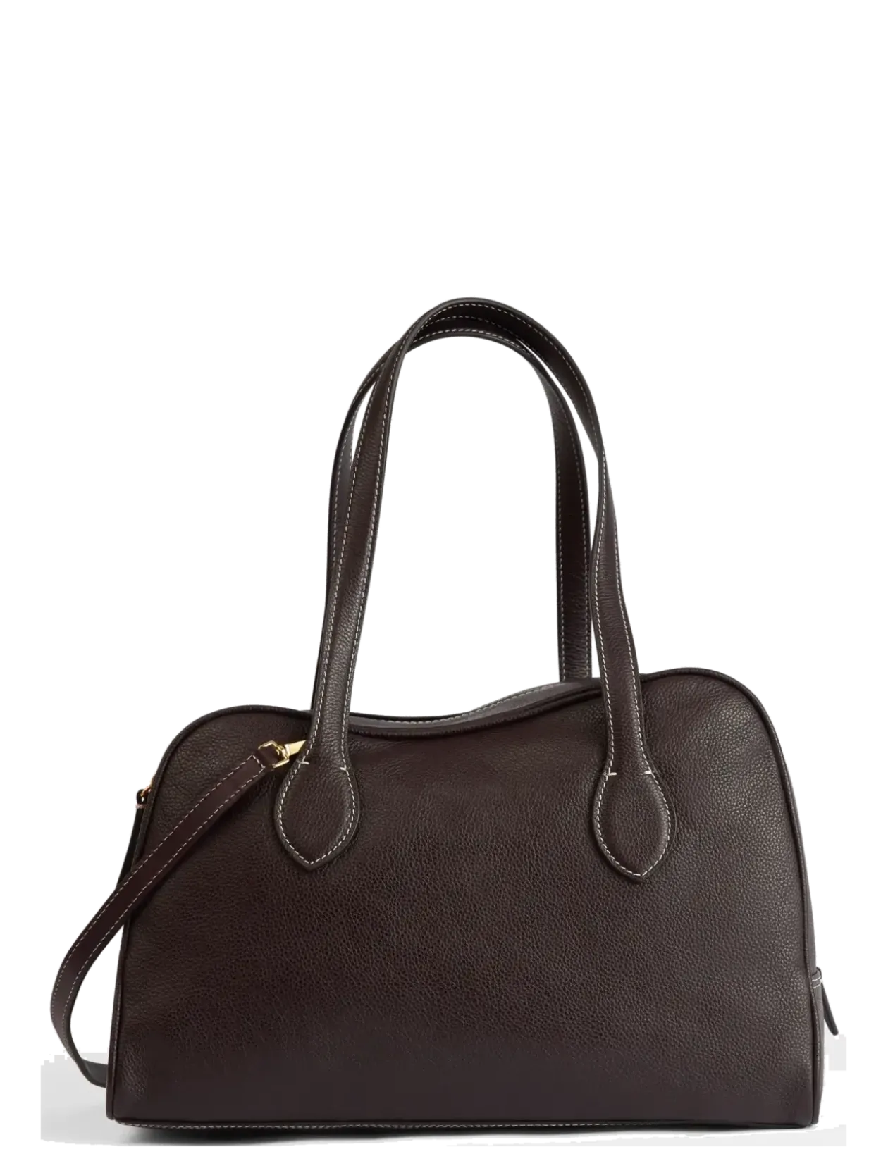 Noale Walnut/Contrast Stitch Grained Calf - Rejsetasker