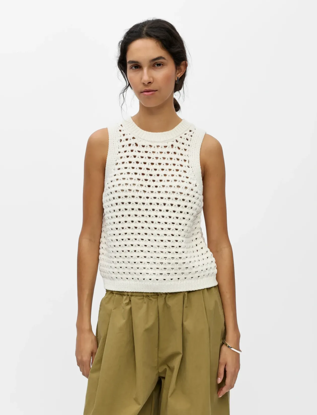 OBJDUNJA LO S/L KNIT TOP 145 - Strik