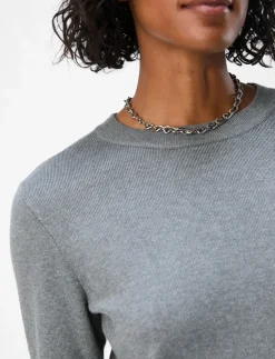 OBJESTER SLI L/S KNIT PULLOVER NOOS - Strik