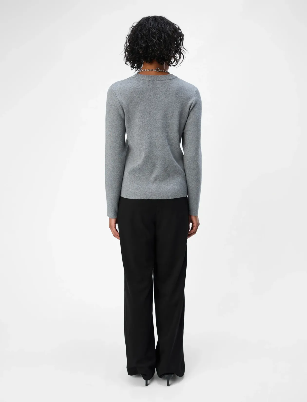 OBJESTER SLI L/S KNIT PULLOVER NOOS - Strik