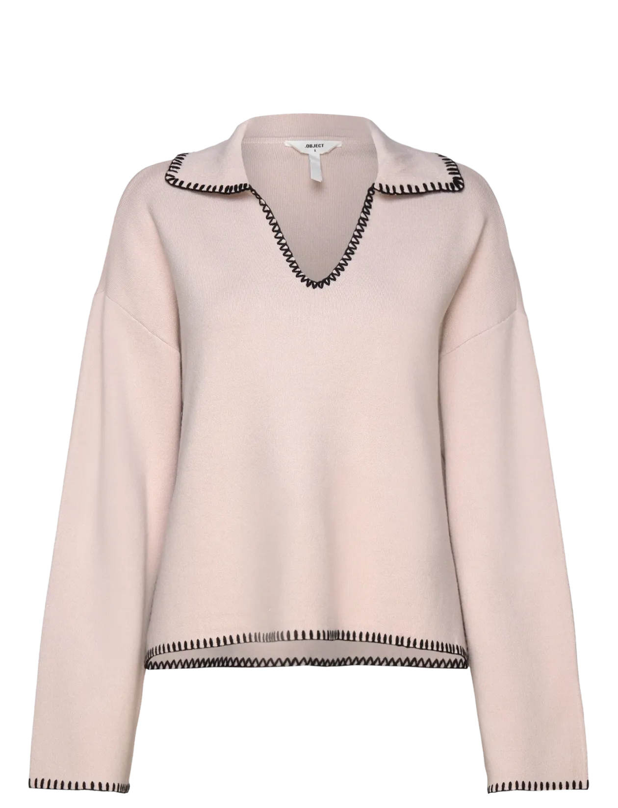 OBJREYNARD LS V-NECK STICH PULLOVER DIV - Strik