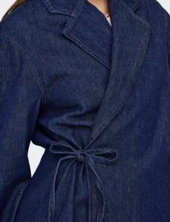 ONLELLIS L/S OVS DNM BOW TIE JACKET AKM - Denimjakker