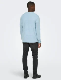 ONSAPOLLO REG LS STRUC CREW KNIT - Rund hals