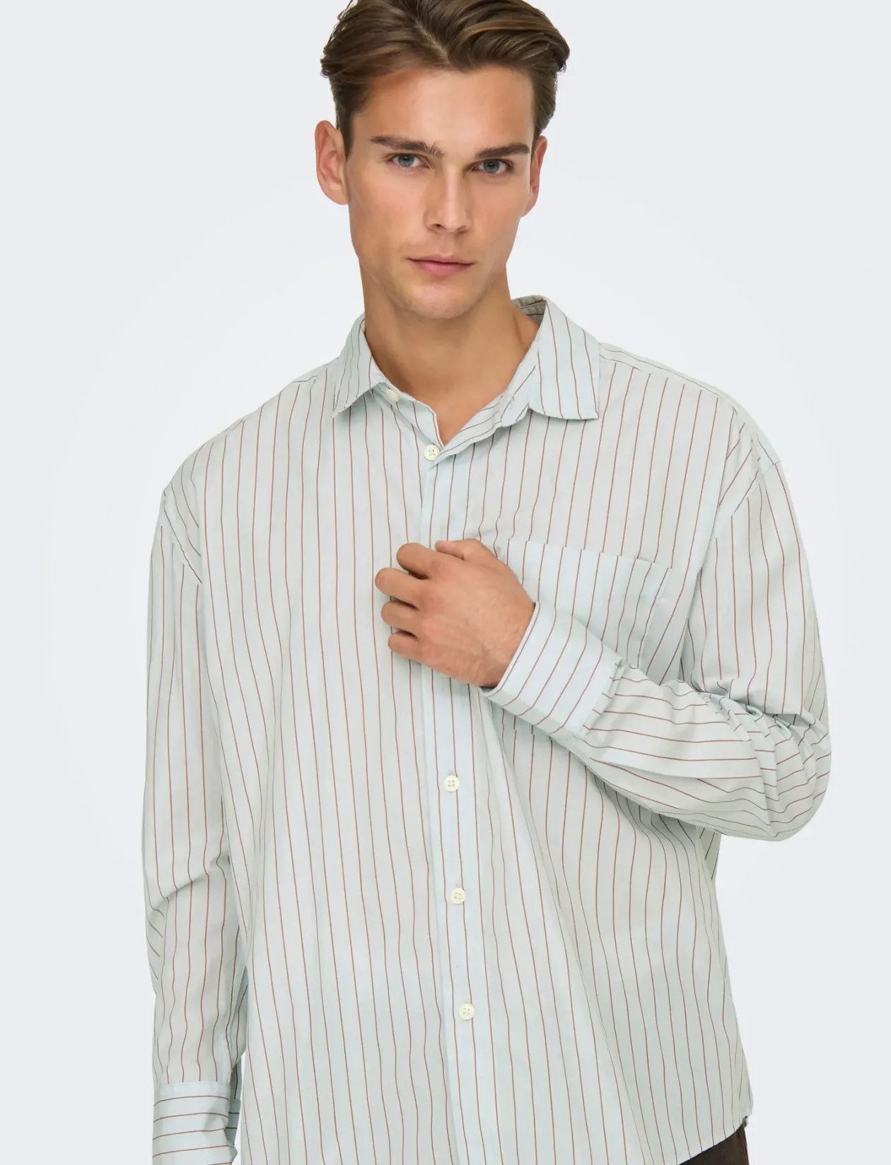 ONSBARRY RLX POPPLIN STRIPE LS CF - Stribede skjorter