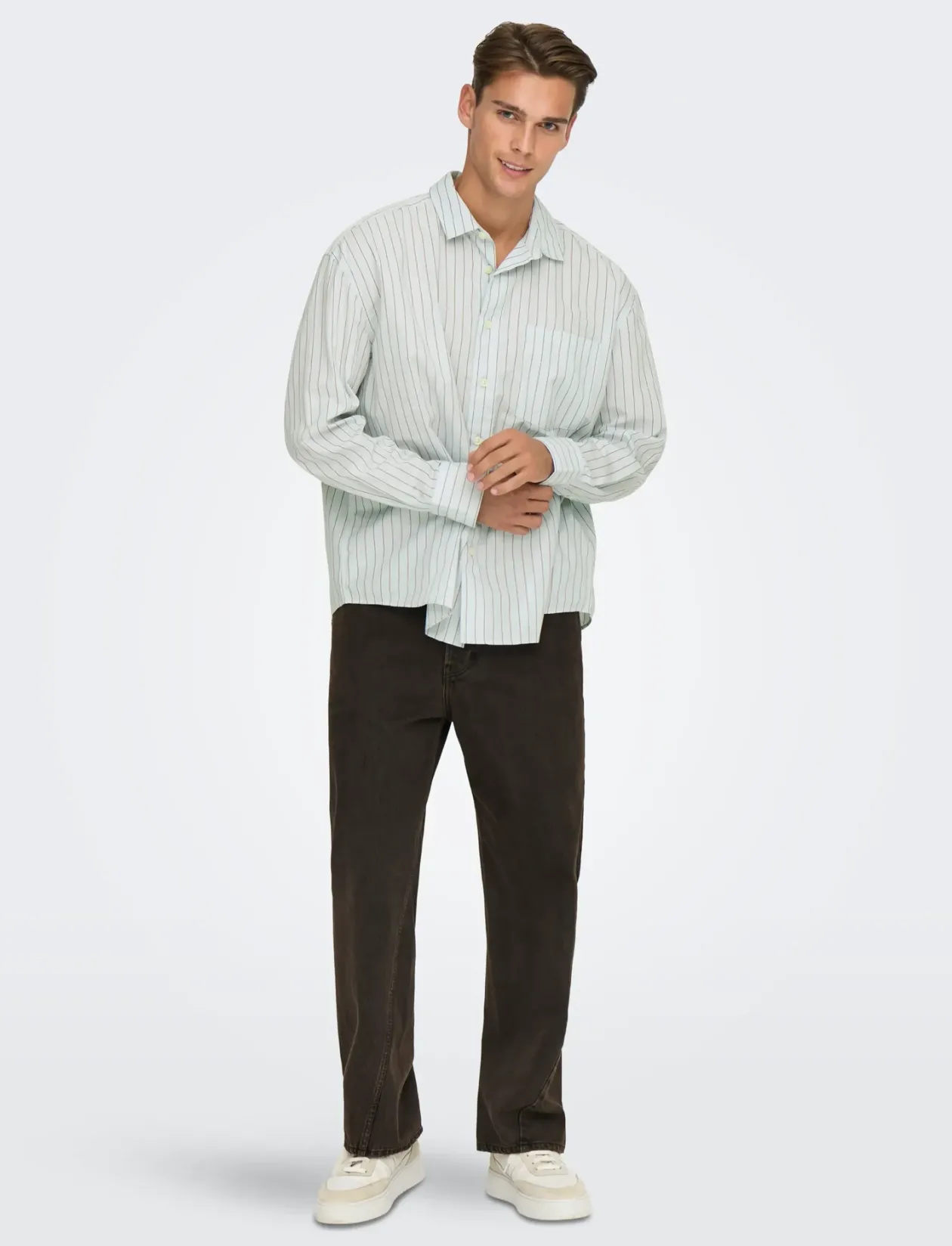 ONSBARRY RLX POPPLIN STRIPE LS CF - Stribede skjorter