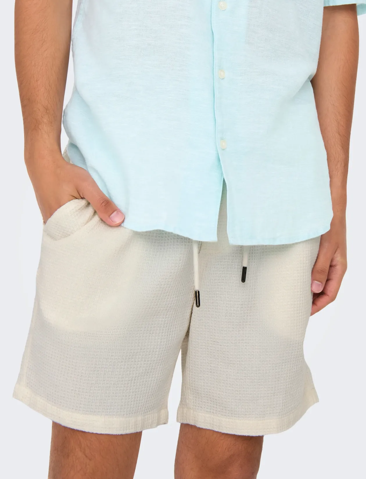 ONSBERTIL WAFFLE SHORTS - Casual shorts