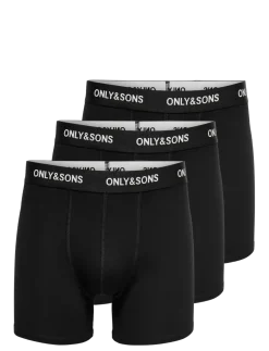 ONSFITZ SOLID BLACK BOXER 3PACK NOOS - Boxershorts