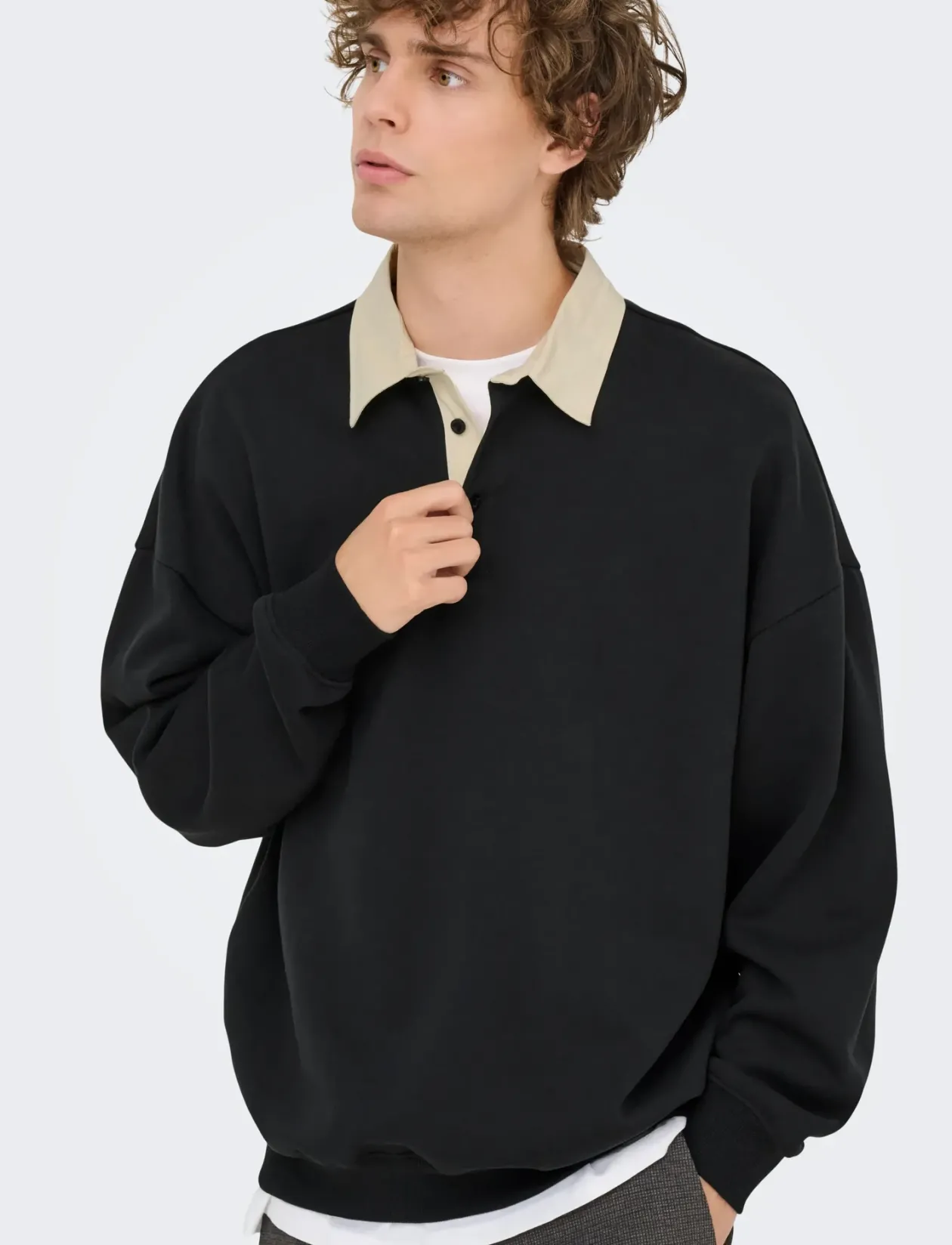 ONSJEFFREY VTG LS RUGBY SOLID POLO - Langærmede